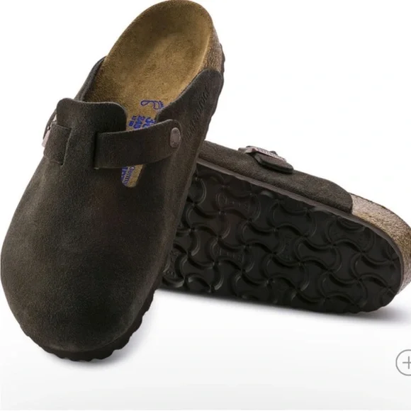 Birkenstock Boston Soft Footbed Mocha Brown Suede Clogs Women 11 Men 9 Comfort